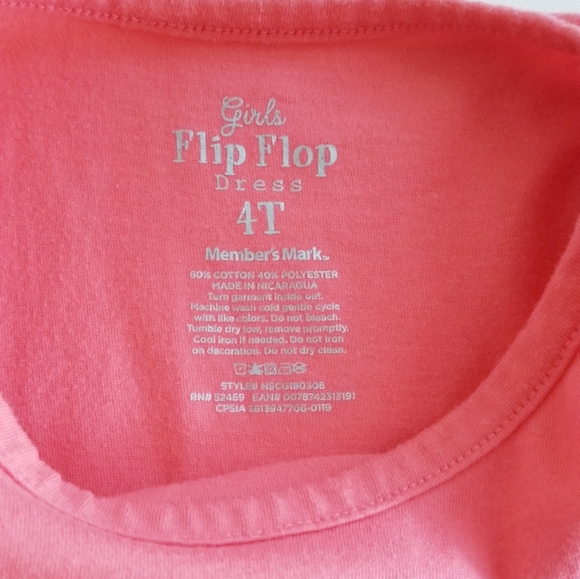 3/$25 Flip Flop Girls Flamingo Print Dress - Picture 6 of 6